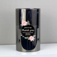 Personalised Floral Smoked Glass LED Candle Extra Image 3 Preview